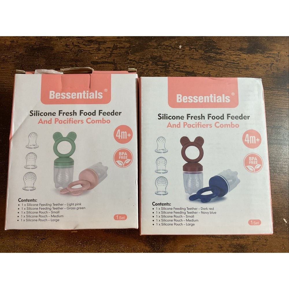 Bessentials Silicone Fresh Food Feeder Pacifier Teether Combo 4 Months+